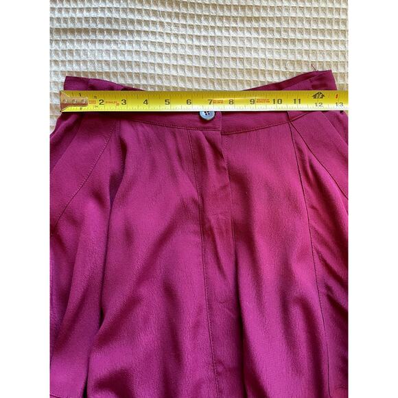 Broadway & Broome Madewell A Line Berry/Purple Button Front Midi Skirt Sz 0 - Picture 4 of 10